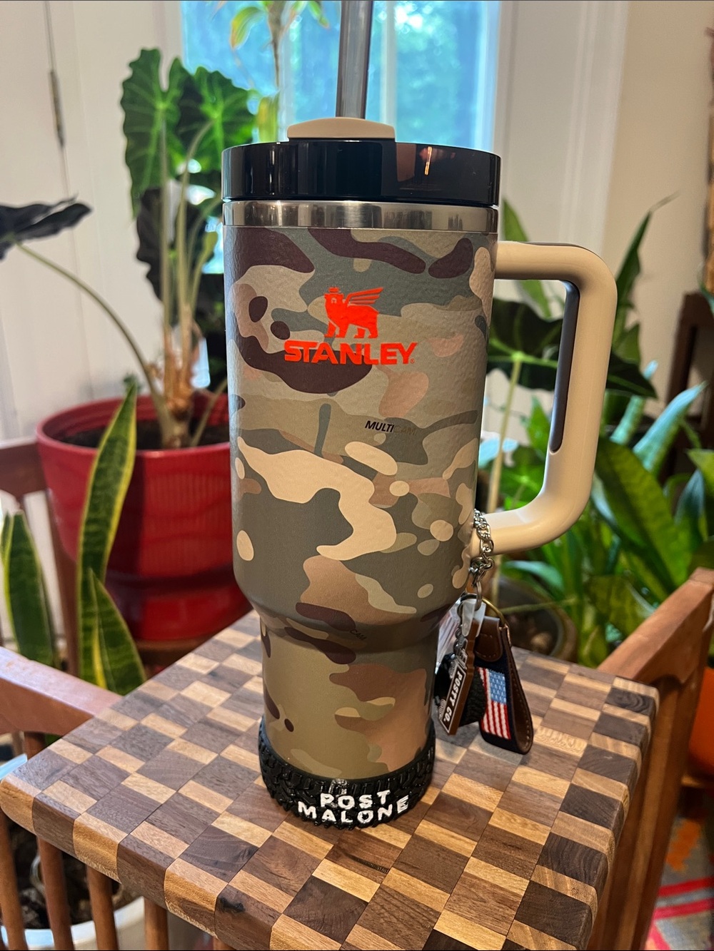 NWT Stanley Posty Post Malone 40 oz quencher tumbler with keychain and boot